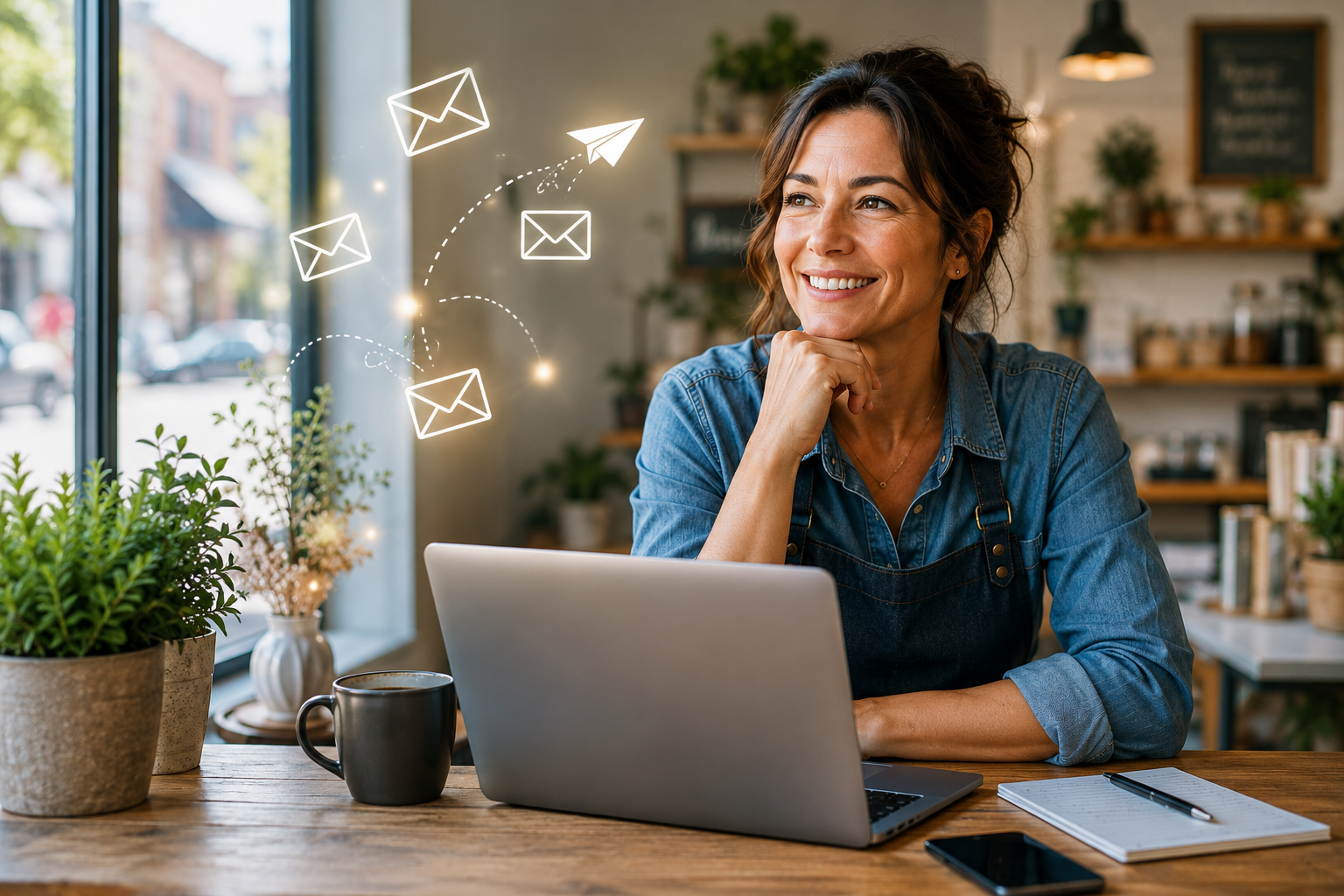 Local business owner using SaferSends